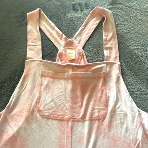 Smash + Tess overall romper, pink tie dye